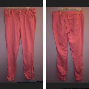 l.e.i. LEI Pink Ashley Low Rise Pants Juniors 1 Regular